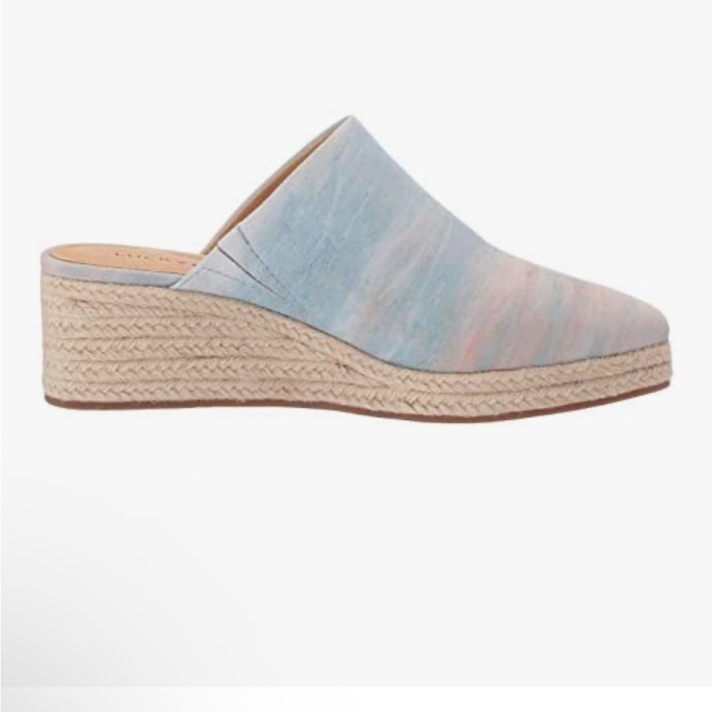 Lucky Brand Luciana Mule Light Blue Denim Swirl Shoes Size 6 NWOB Slip On - Picture 5 of 10
